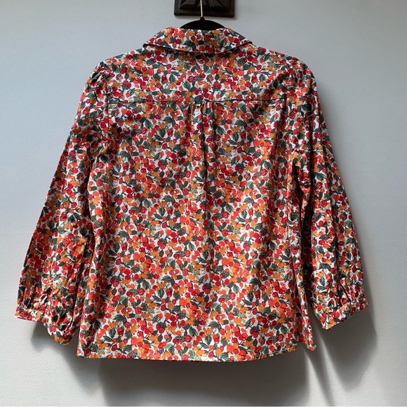 Joanie berry / fruit print blouse size uk 12 - Picture 3 of 8